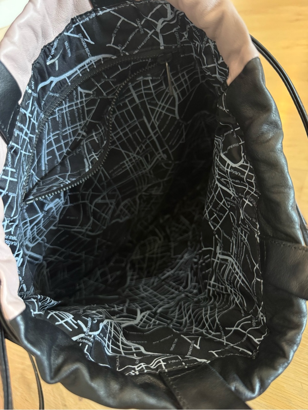 STATE Bags Lee Drawstring Backpack  blush pink / black leather - Picture 8 of 13